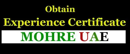 Experience Certificates MOHRE